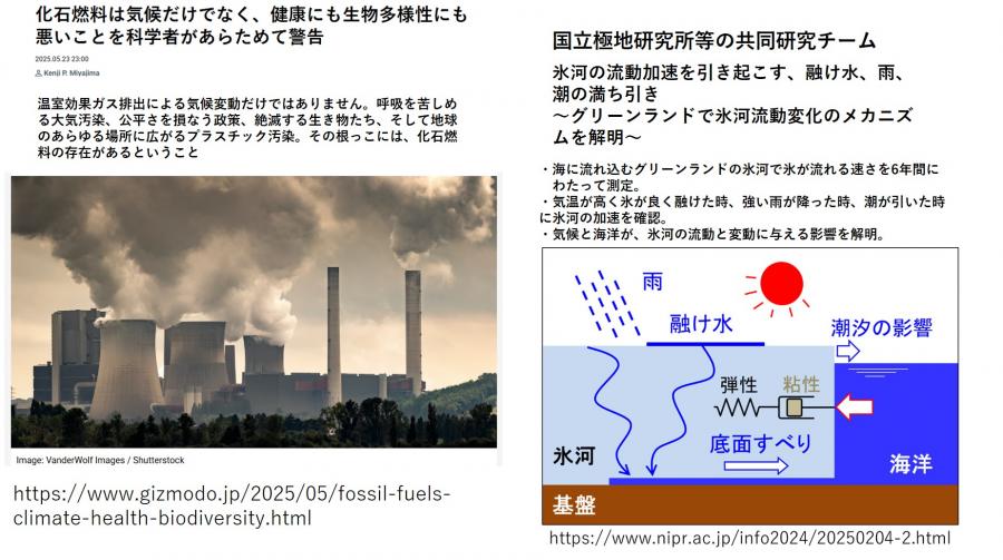 最近の環境情報、鳥越定期便より一部の紹介です。